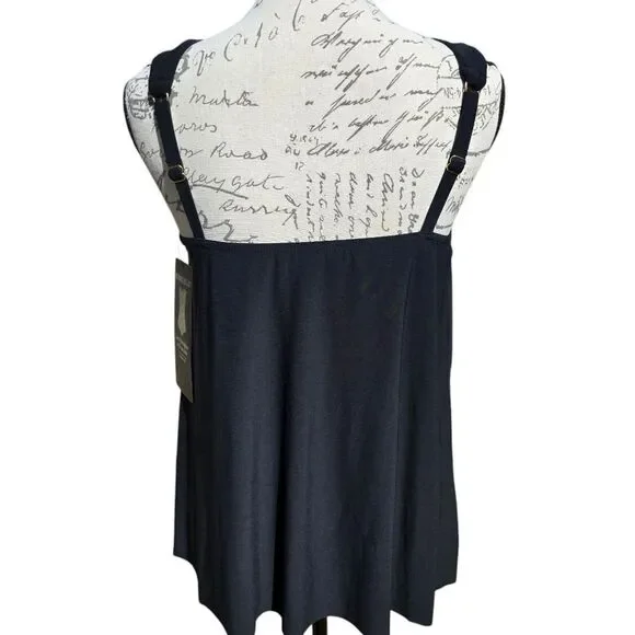 Miraclesuit 8B NWT Black Solid‎ Razzle Dazzle Underwire Tankini Top Women's 8